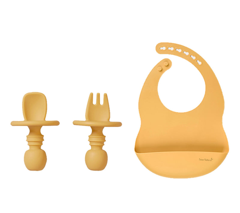 SARO Nordic Feeding Utensils + Bib Set — View 7