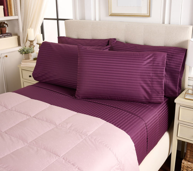 Northern Nights Wrinkle Defense Dobby Stripe Sheet Set w/ Extra Cases — View 9