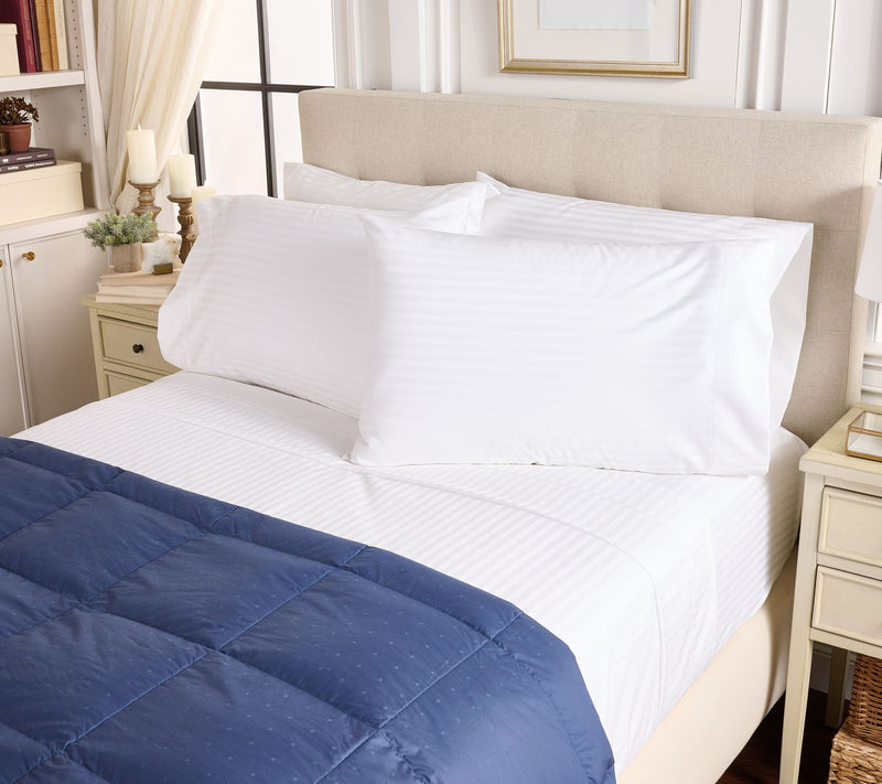 Northern Nights Wrinkle Defense Dobby Stripe Sheet Set w/ Extra Cases — View 13