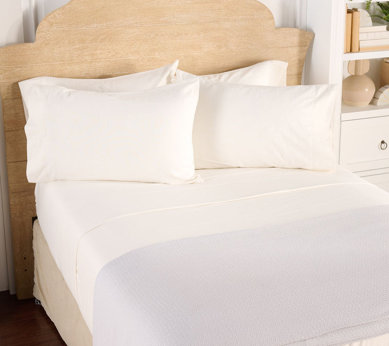 Home Reflections Flannel Sheet Set w/ Extra Cases — View 25