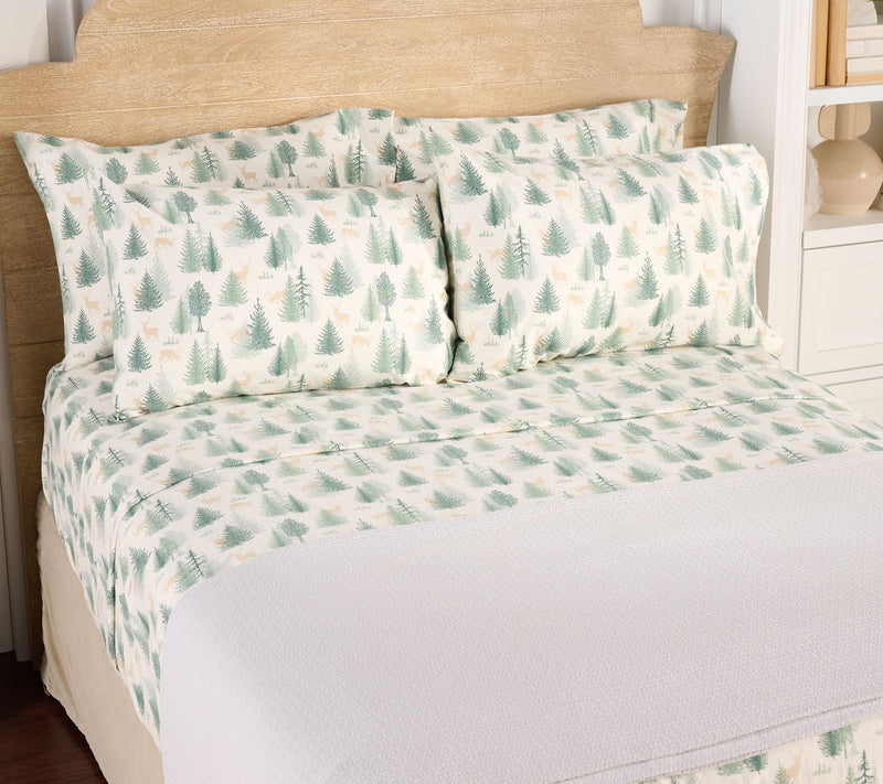 Home Reflections Flannel Sheet Set w/ Extra Cases — View 7