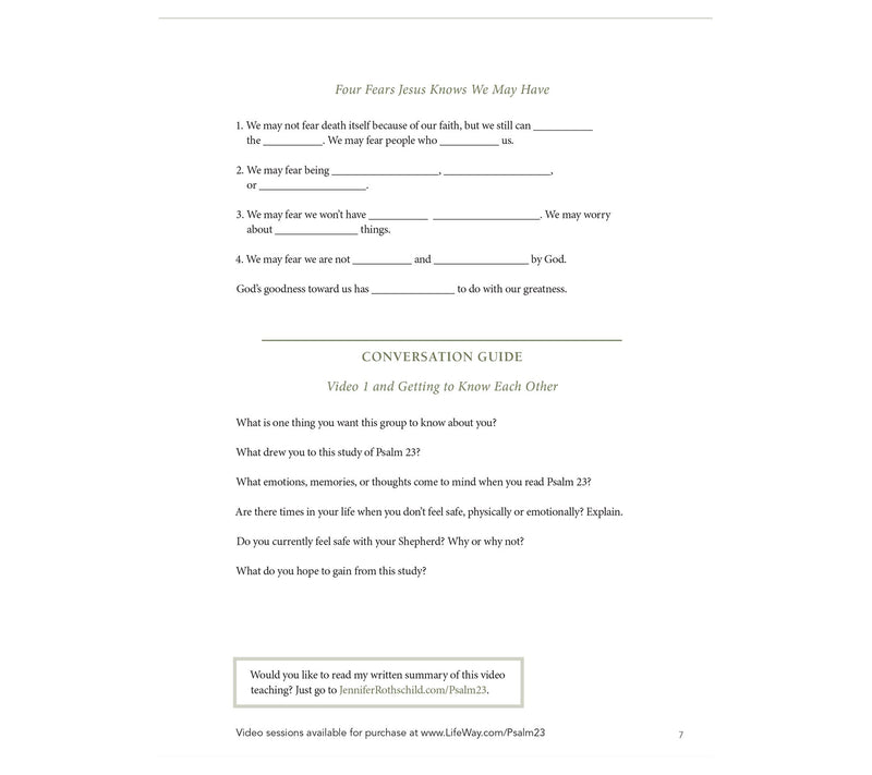 Jennifer Rothschild's Psalm 23 Bible Study w/ Psalms Guided Journal — View 3