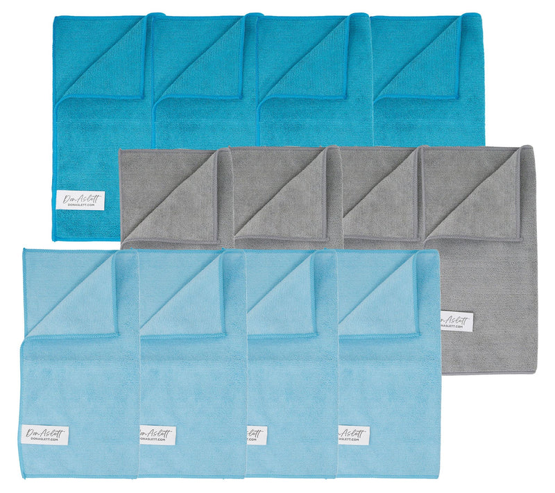 Don Aslett 12x12 Assorted Microfiber Cloths 12pk — Main view