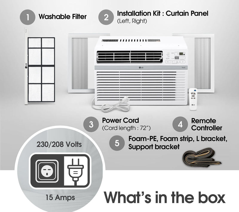 LG 18,000 BTU 230V Window Air Conditioner — View 7