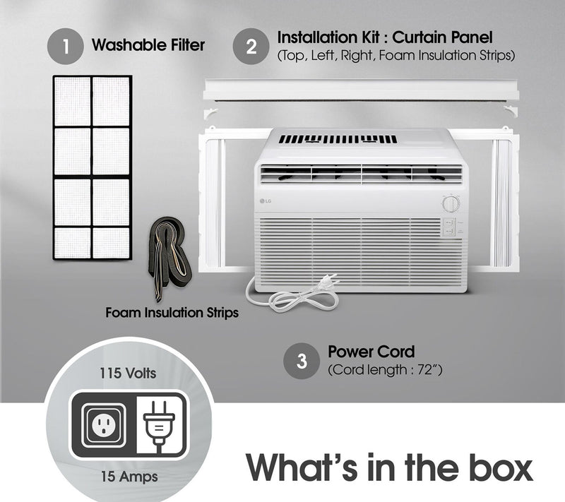 LG 5,000 BTU Window Air Conditioner — View 8