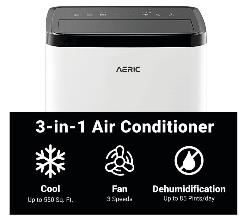 Aeric 8,000 BTU SACC (12K BTU ASHRAE) Portabler Conditioner — View 5