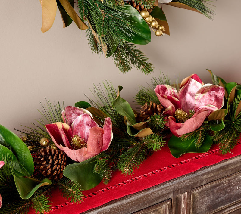 4' Magnolia and Berry Garland by Valerie — View 5