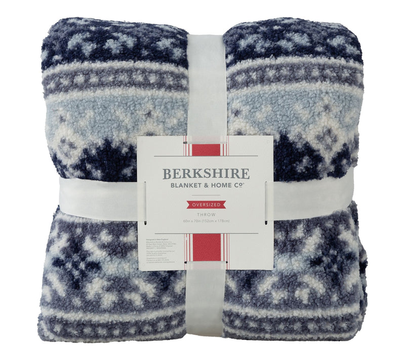 Berkshire Fairisle Teddy Boucle Reverse Spaloft 60x70 Throw — View 10