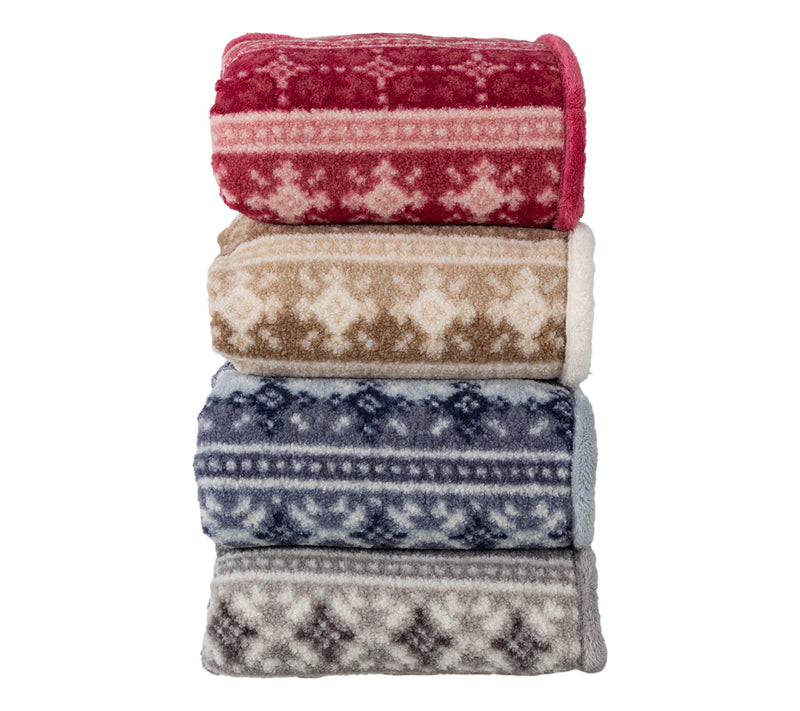 Berkshire Fairisle Teddy Boucle Reverse Spaloft 60x70 Throw — View 15