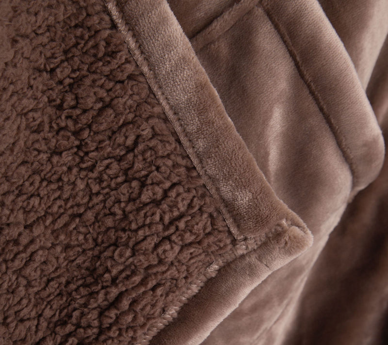 Berkshire Velvetsoft & Sherpa Heated Wearable Throw — View 4