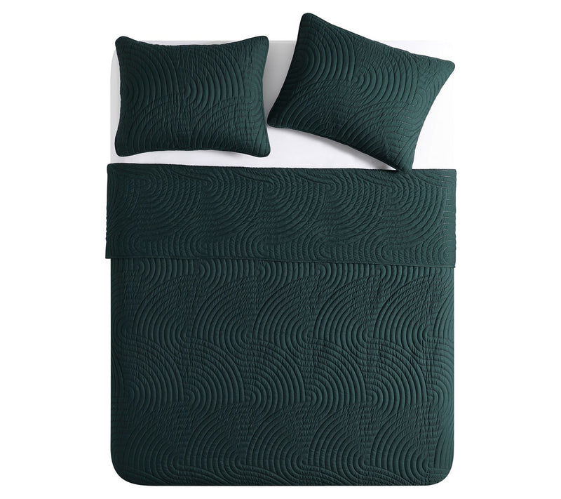 VCNY Home Sands 3pc Curved Textured Quilt Set, King — View 3
