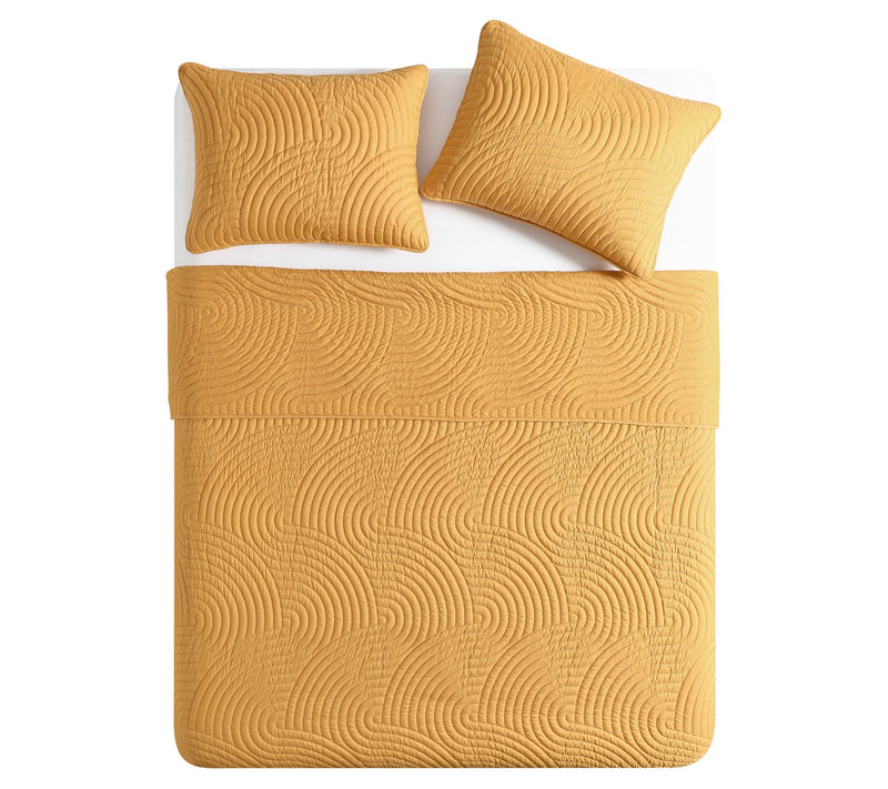 VCNY Home Sands 3pc Curved Textured Quilt Set, Full/ Queen — View 3