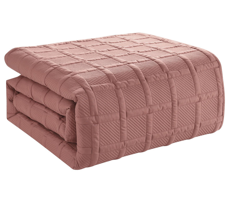 VCNY Home Solid 3pc Square Textured Quilt Set, King — View 8
