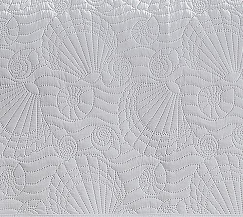 VCNY Home Ocean 3pc Solid Seashell Coastal Quilt. King — View 8