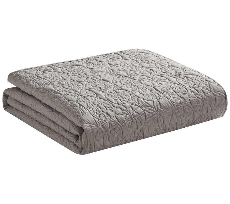 VCNY Home Seashell 3pc Solid Coastal Quilt Set,King — View 4