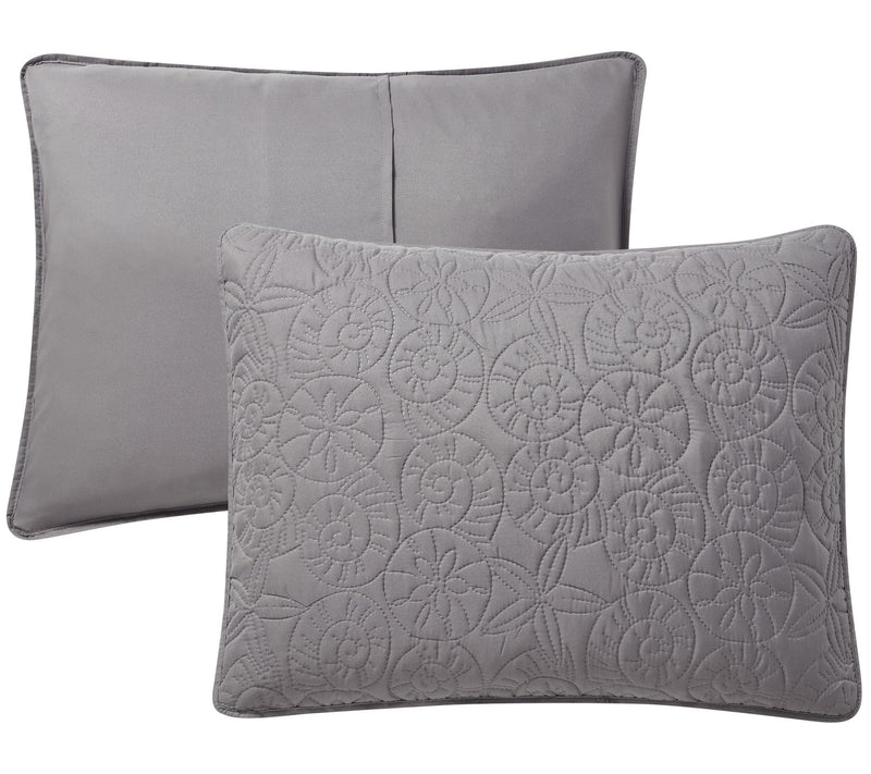 VCNY Home Seashell 3pc Solid Coastal Quilt Set,King — View 5