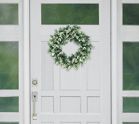 Puleo International 24" Art Eucalyptus Floral Spring Wreath — View 5