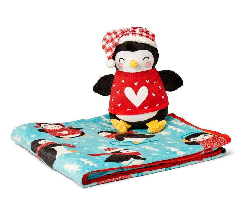 Holiday Hugger Plush 60x70 Throw with Decorative Pillow — Main view