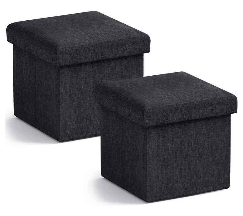 Ornavo Home 2 Pack Small Square Cube Storage Ottoman — View 16