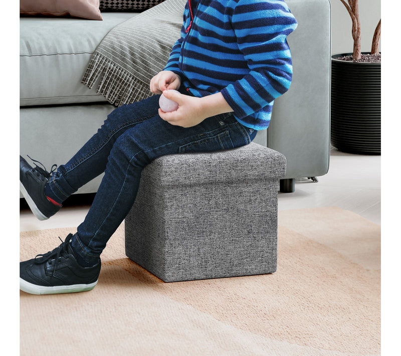 Ornavo Home 2 Pack Small Square Cube Storage Ottoman — View 7