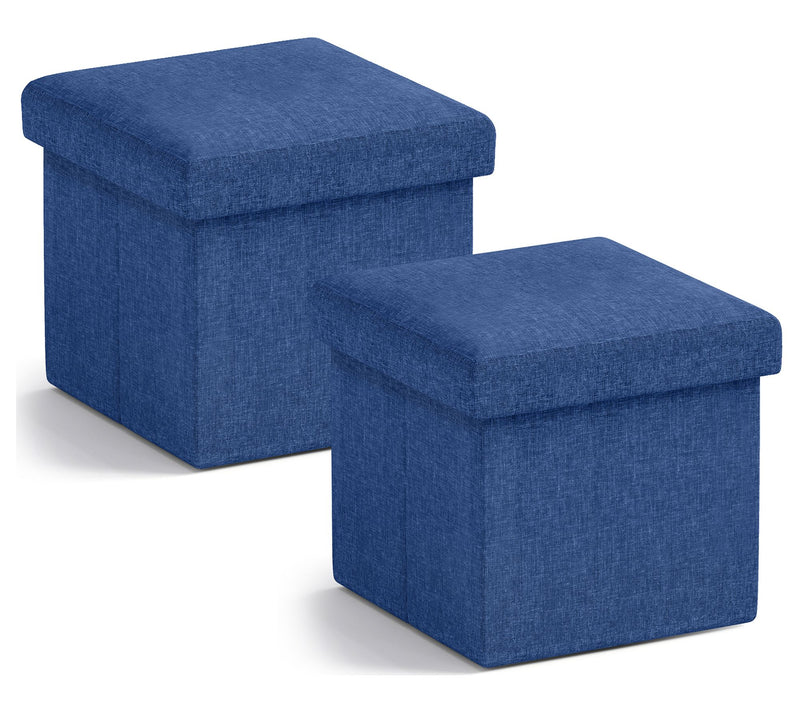 Ornavo Home 2 Pack Small Square Cube Storage Ottoman — View 20