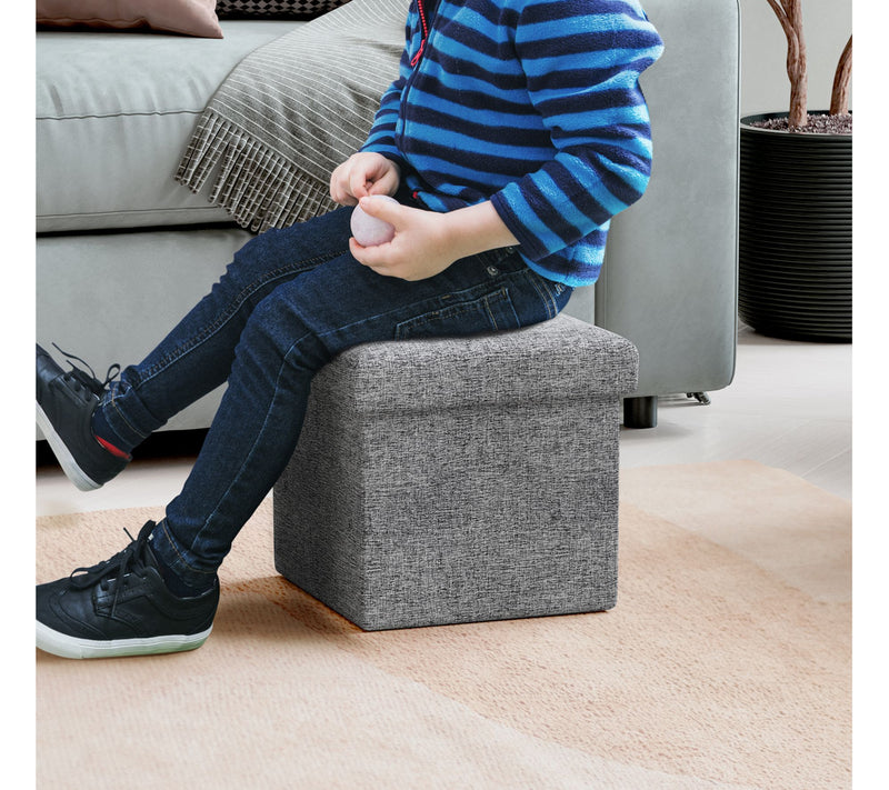 Ornavo Home Small Square Cube Storage Ottoman — View 9