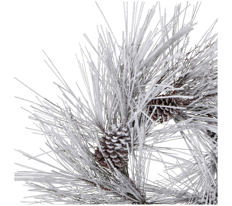 24" Long Snow Pine With Cone Wreath by Valerie — View 2