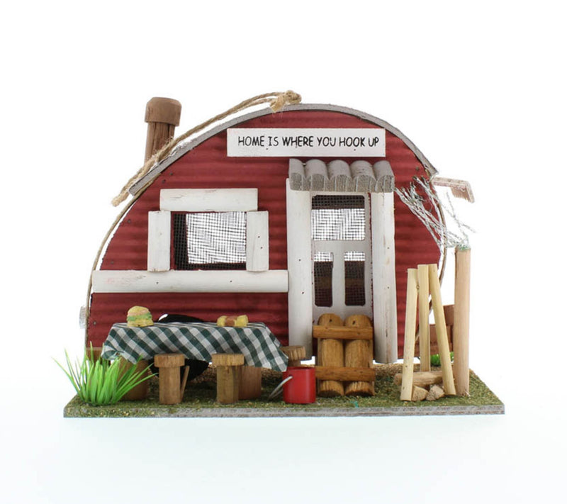 Zingz & Thingz Red Trailer Birdhouse — Main view