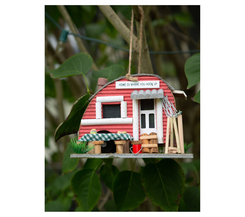 Zingz & Thingz Red Trailer Birdhouse — View 3