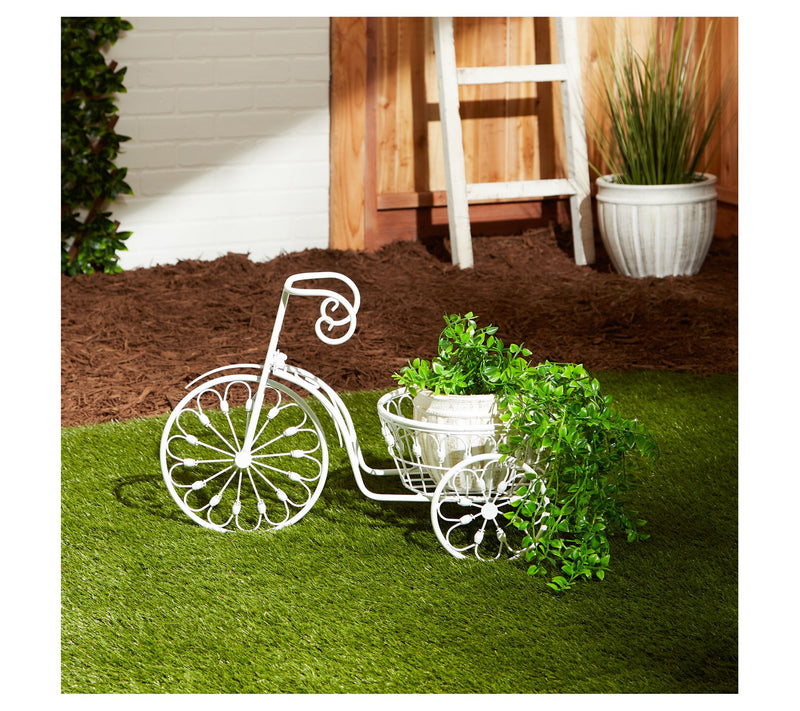 Zingz & Thingz White Bicycle Planter — View 3