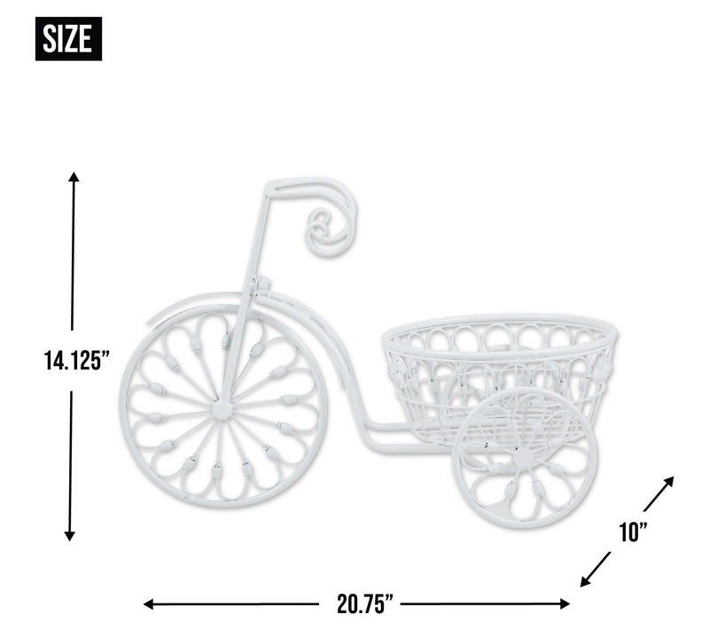 Zingz & Thingz White Bicycle Planter — View 4