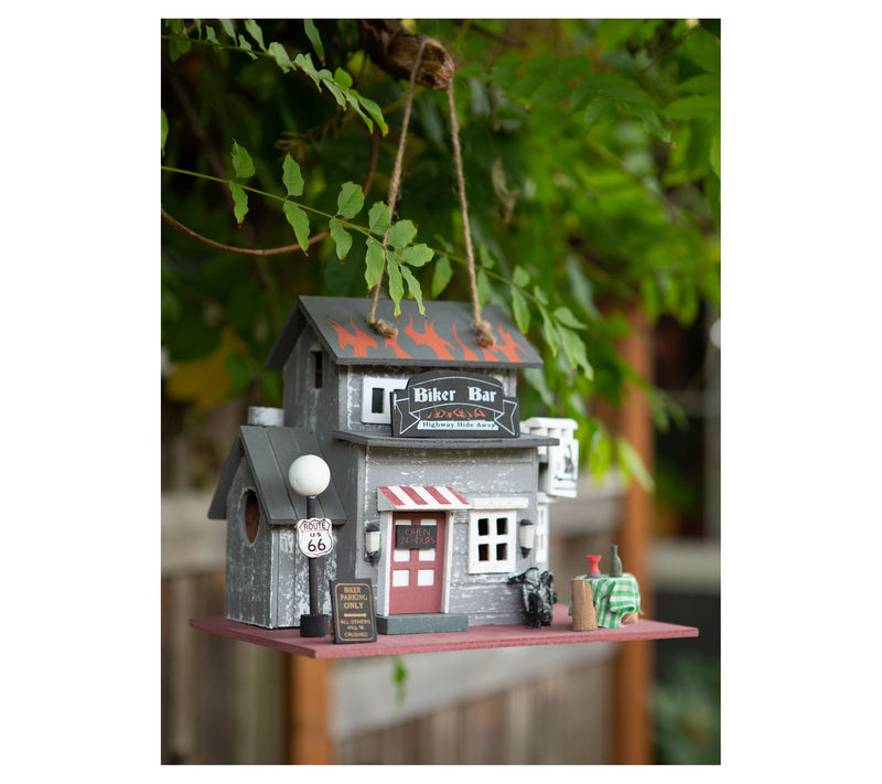 Zingz & Thingz Route 66 Biker Bar Birdhouse — View 2