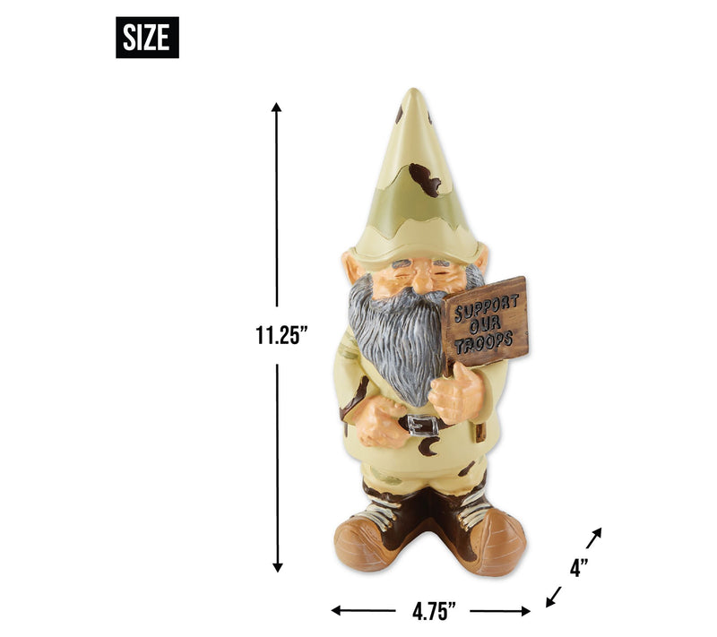 Zingz & Thingz Support Our Troops Gnome GardenStatue — View 5