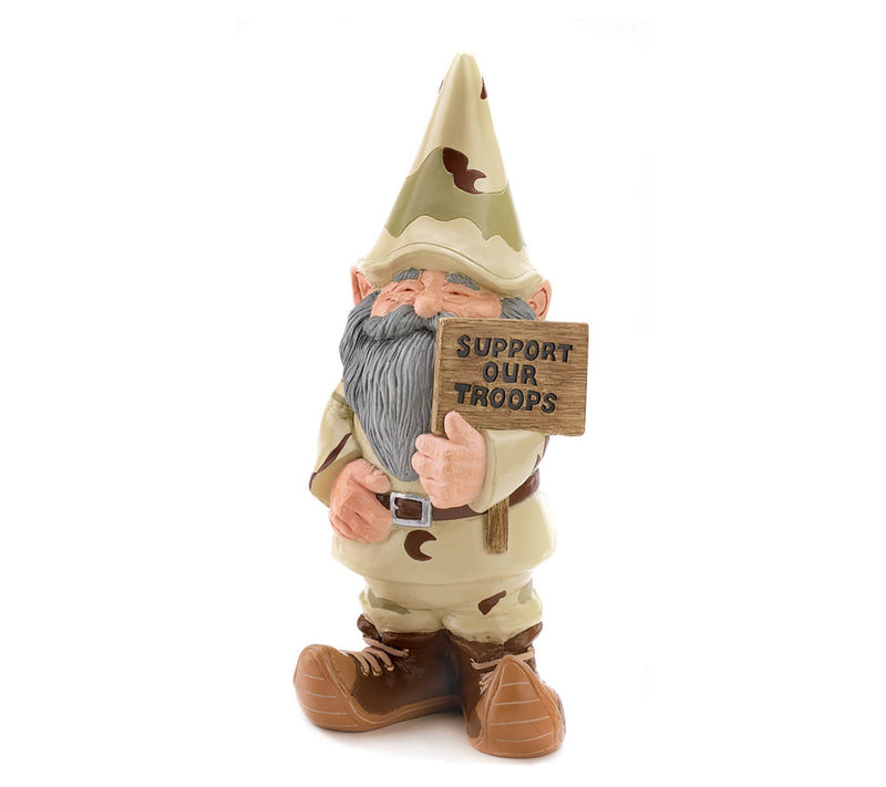 Zingz & Thingz Support Our Troops Gnome GardenStatue — Main view