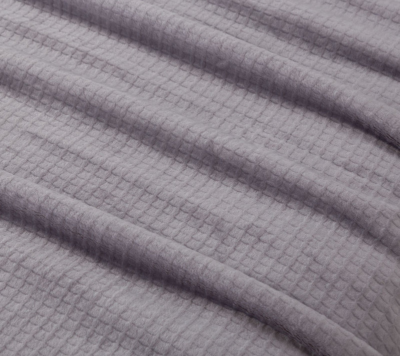 Berkshire Embossed Waffle Velvetsoft & Sherpa Blanket - King — View 13