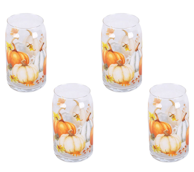 Temp-tations Thanks & Giving Set of (4) 16-oz Can-Style Glasses — Main view