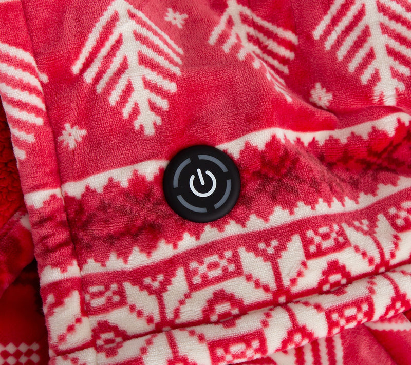 Berkshire Velvetsoft & Sherpa Heated Throw with EZ Touch Remote — View 13