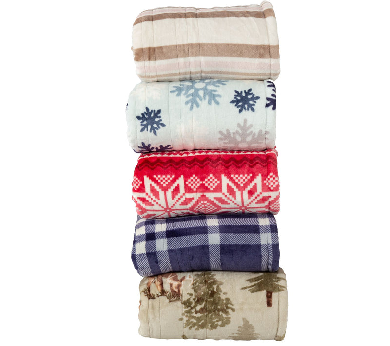 Berkshire Velvetsoft & Sherpa Heated Throw with EZ Touch Remote — View 17