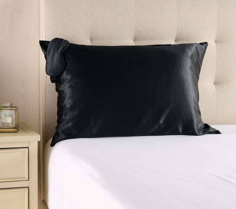 Northern Nights Pure Silk Pillowcase and Eye Mask Set — View 18