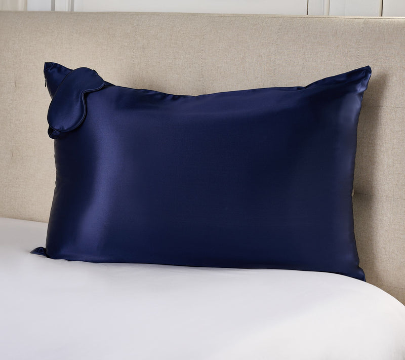 Northern Nights Pure Silk Pillowcase and Eye Mask Set — View 9