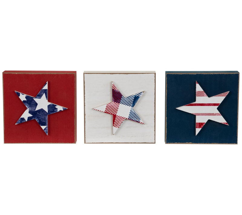 Northlight Set of 3 Stars and Stripes Americana Wooden Plaques — View 4