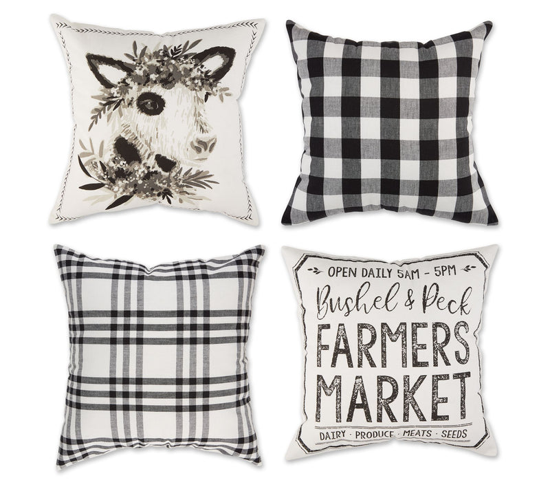 Design Imports S/4 Cow & Farmers Market Pillowovers — View 3