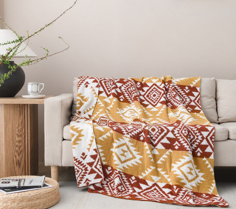 Jacquard Feathe r Knit Throw Bl anket 50 x 60 i nches — View 10