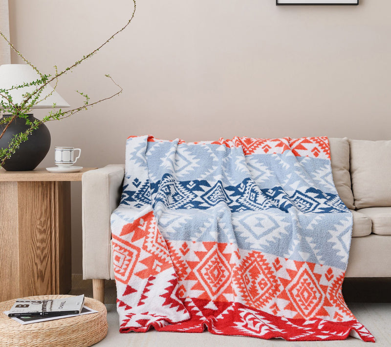 Jacquard Feathe r Knit Throw Bl anket 50 x 60 i nches — View 12