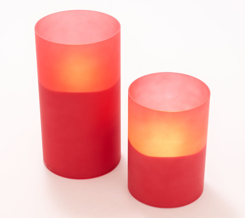 Bethlehem Lights S/2 Sunset Glow Digital Flame Candle — View 3