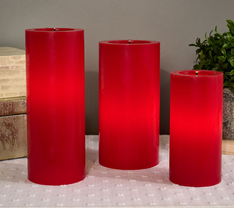 Bethlehem Lights S/3 Tall Fiber Optic Flameless Pillars — View 5