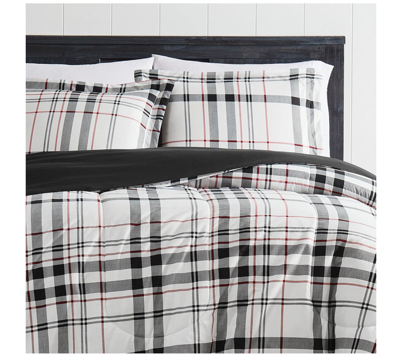 London Fog Charlotte Plaid Full/Queen 3-Piece Comforter Set — View 5