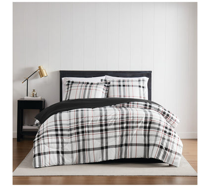 London Fog Charlotte Plaid King 3-Piece Comforter Set