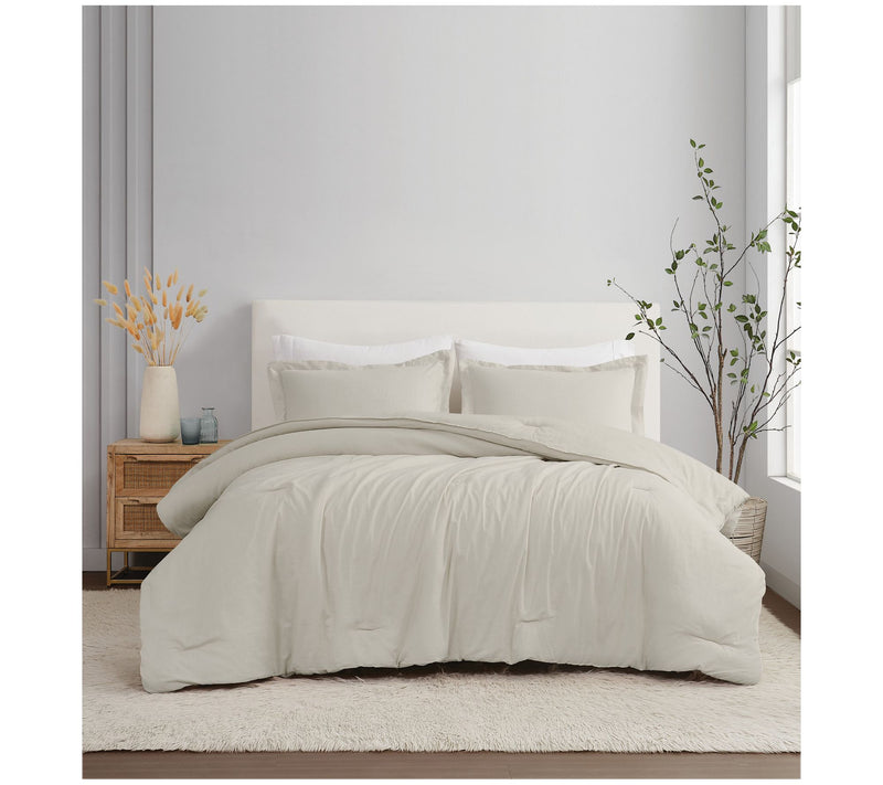 Brooklyn Loom Flax Linen Full/Queen 3 Piece Comforter Set — View 15