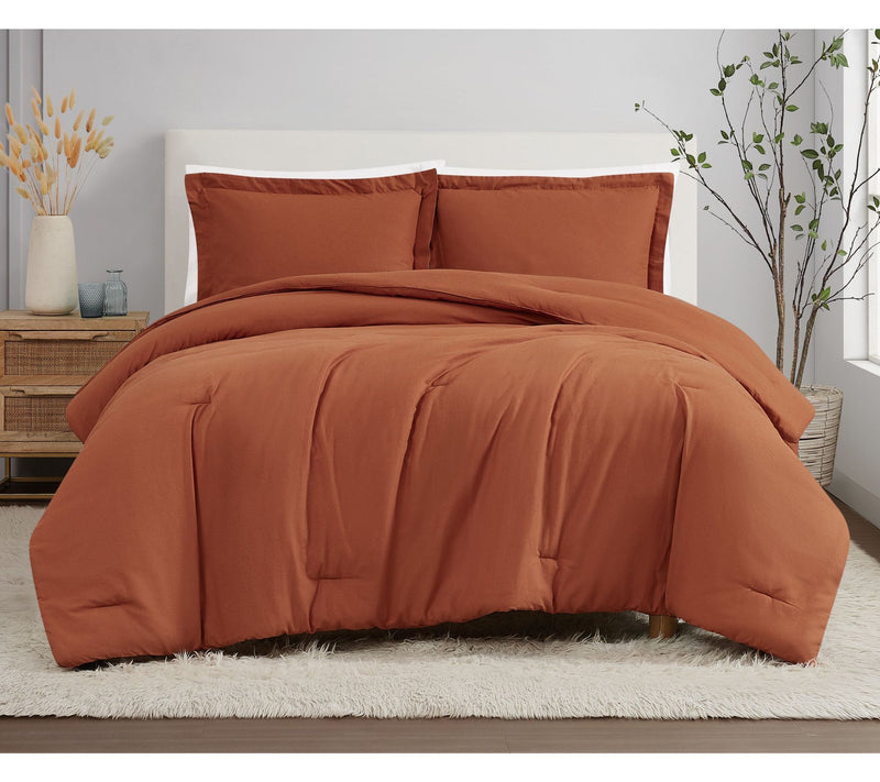 Brooklyn Loom Flax Linen Full/Queen 3 Piece Comforter Set — View 16